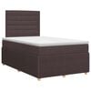 vidaXL Boxspring &aacute;gy matraccal S&ouml;t&eacute;t Barna 120 x 190 cm Sz&ouml;vet