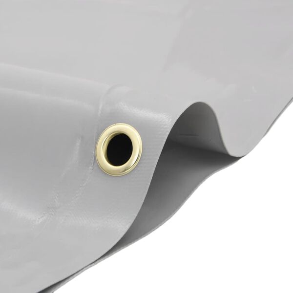 vidaXL szürke ponyva Ø 2,8 m 650 g/m²