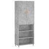 vidaXL betonsz&uuml;rke szerelt fa magasszekr&eacute;ny 69,5 x 34 x 180 cm