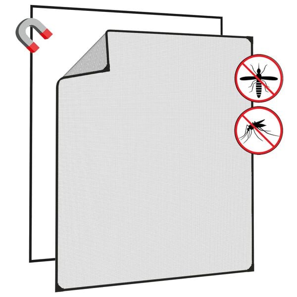 vidaXL antracitsz&uuml;rke m&aacute;gneses ablaksz&uacute;nyogh&aacute;l&oacute; 120 x 140 cm