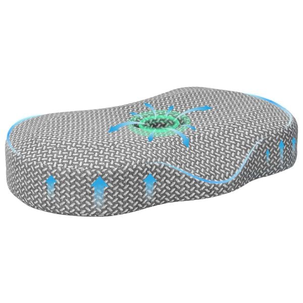 vidaXL Nyakp&aacute;rna Egysz&iacute;nű Sz&uuml;rke 53 x 34,5 x 10,5 cm Mem&oacute;riahab