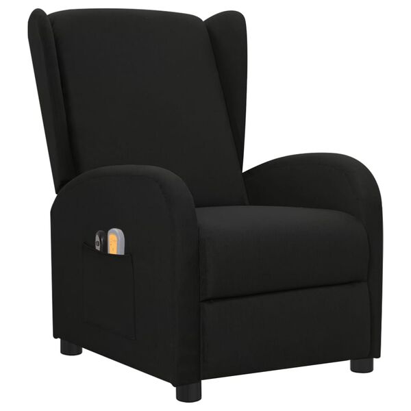 vidaXL fekete szövet elektromos masszázsfotel