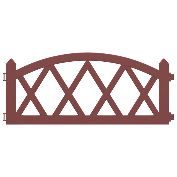 vidaXL 17 db piros polipropil&eacute;n gyepszeg&eacute;ly 10 m