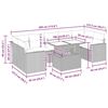 vidaXL 8 r&eacute;szes b&eacute;zs polyrattan kerti &uuml;lőgarnit&uacute;ra p&aacute;rn&aacute;val