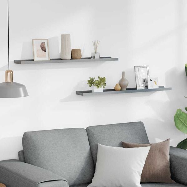 vidaXL 2 db sz&uuml;rke MDF szeg&eacute;lypolc k&eacute;pkeretekhez 80 x 9 x 3 cm