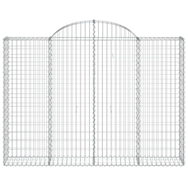 vidaXL 9 db íves horganyzott vas gabion kosár 200x30x140/160 cm