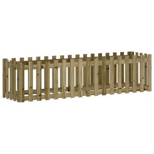 vidaXL impregn&aacute;lt fenyőfa kerti magas&aacute;gy&aacute;s ker&iacute;t&eacute;ssel 200x50x50 cm