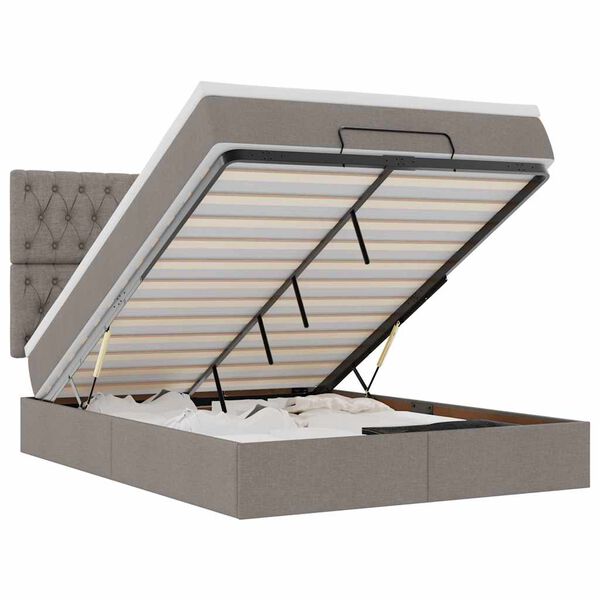 vidaXL Oszm&aacute;n &aacute;gykeret matraccal t&oacute;psz&iacute;n 140x190cm sz&ouml;vet