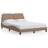 vidaXL cappuccino sz&iacute;nű műbőr &aacute;gykeret matrac n&eacute;lk&uuml;l Zadar 140x190 cm
