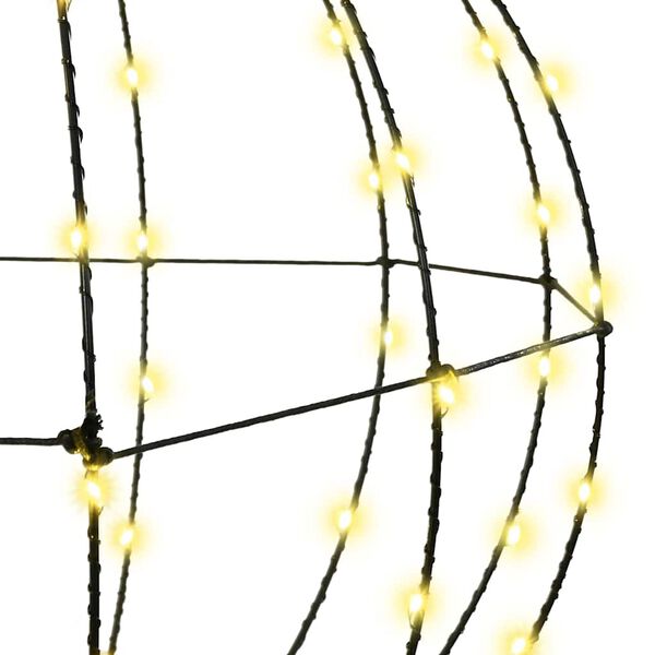 vidaXL Labda 320 LED-del 2 pcs Meleg feh&eacute;r 50 cm F&eacute;m