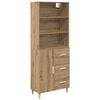 vidaXL Magasfi&uacute; Artisan t&ouml;lgy 69,5 x 32,5 x 180 cm Szerelt Fa