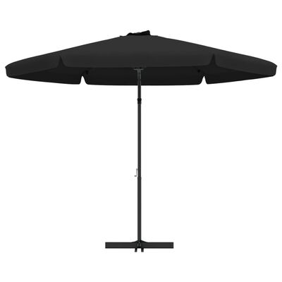 vidaXL fekete kültéri napernyő acélrúddal 300 cm