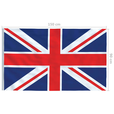 vidaXL brit zászló alumíniumrúddal 6 m
