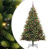 vidaXL Mesters&eacute;ges Hajl&iacute;tott Kar&aacute;csonyfa 300 LED-del Z&ouml;ld 180 cm