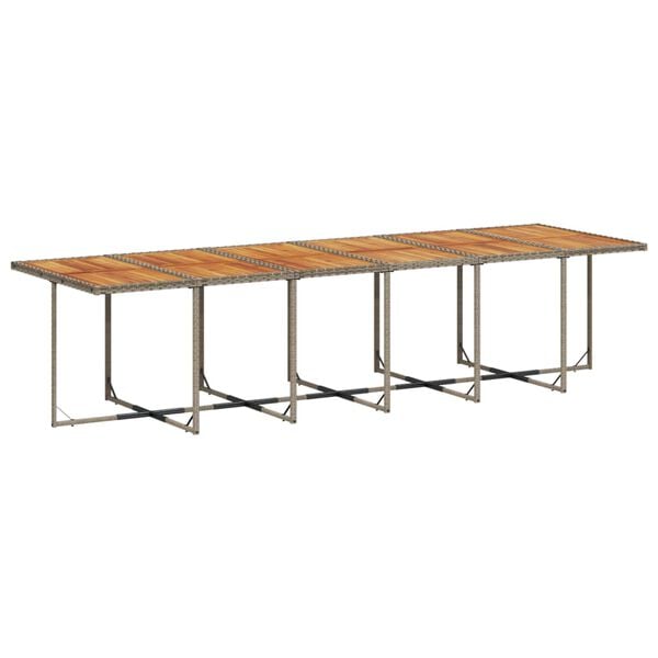 vidaXL 13 r&eacute;szes sz&uuml;rke polyrattan kerti &uuml;lőgarnit&uacute;ra p&aacute;rn&aacute;kkal