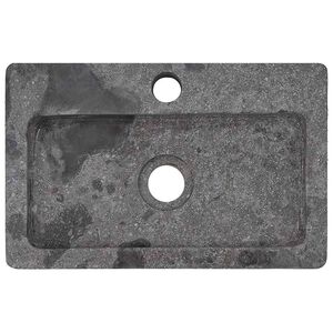 vidaXL sz&uuml;rke m&aacute;rv&aacute;ny falra szerelhető mosd&oacute;kagyl&oacute; 38 x 24 x 6,5 cm