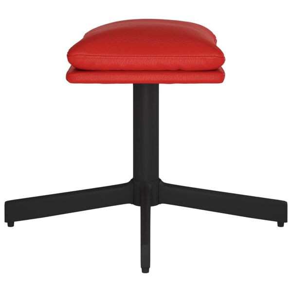 vidaXL bordó műbőr lábzsámoly 60x60x36 cm