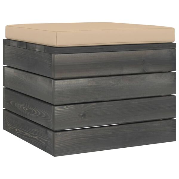 vidaXL 9 r&eacute;szes t&ouml;m&ouml;r fenyőfa kerti raklapb&uacute;tor-garnit&uacute;ra p&aacute;rn&aacute;kkal