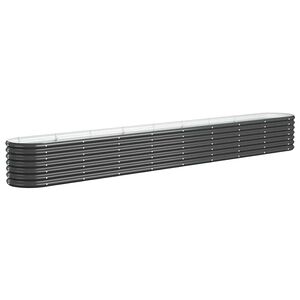 vidaXL antracitsz&uuml;rke horganyzott ac&eacute;l kerti magas&aacute;gy&aacute;s 332x40x36 cm