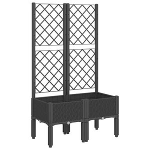 vidaXL fekete polipropil&eacute;n r&aacute;csos kerti &uuml;ltetől&aacute;da 80 x 40 x 142 cm