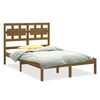 vidaXL King Size m&eacute;zbarna t&ouml;m&ouml;r fa &aacute;gykeret 150 x 200 cm