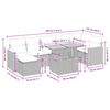 vidaXL 8 részes bézs polyrattan akácfa kerti ülőgarnitúra párnával