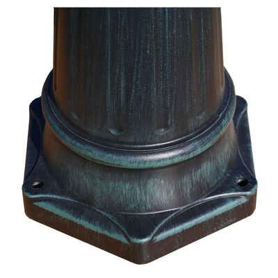 vidaXL sötétzöld/fekete alumínium 2 ágú kerti állólámpa 230 cm