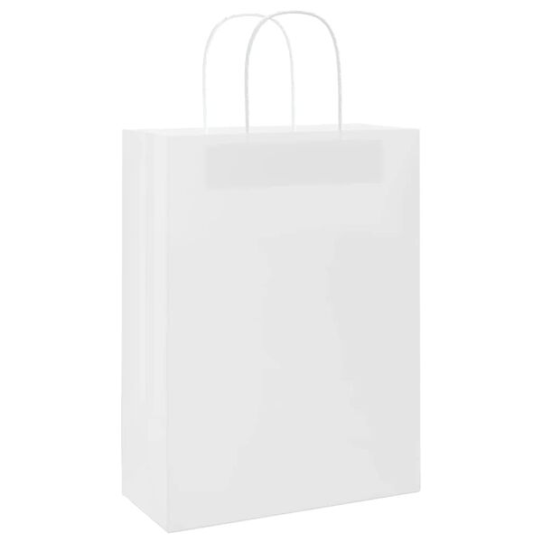 vidaXL 250 db feh&eacute;r pap&iacute;rzacsk&oacute;k foganty&uacute;kkal 26x12x35 cm