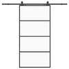 vidaXL fekete ESG &uuml;veg tol&oacute;ajt&oacute; f&eacute;mszerelv&eacute;ny-szettel 102,5x205 cm