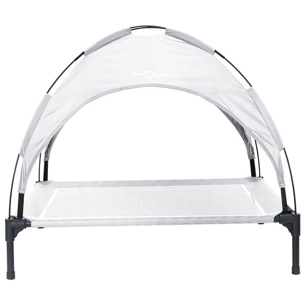 vidaXL Kutyafekhely Ez&uuml;st Sz&uuml;rke 104 x 86 x 84,5 cm Ac&eacute;l