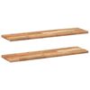 vidaXL 2 db olajbevonat&uacute; t&ouml;m&ouml;r ak&aacute;cfa f&uuml;ggőpolc 100 x 20 x 2 cm
