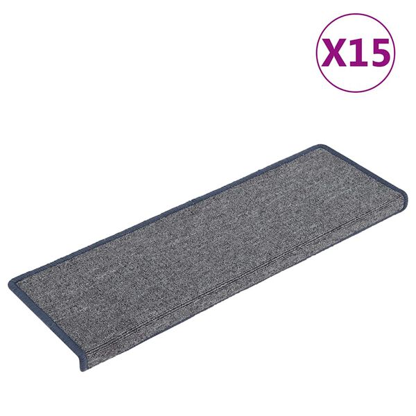 vidaXL 15 db vil&aacute;gossz&uuml;rke &eacute;s k&eacute;k l&eacute;pcsőszőnyeg, t&eacute;glalap alak&uacute; sz&eacute;llel, 65 x 21 x 4 cm