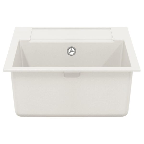 vidaXL Mosogat&oacute; Feh&eacute;r 780 x 500 mm 80% Kvarc &eacute;s 20% Gyanta