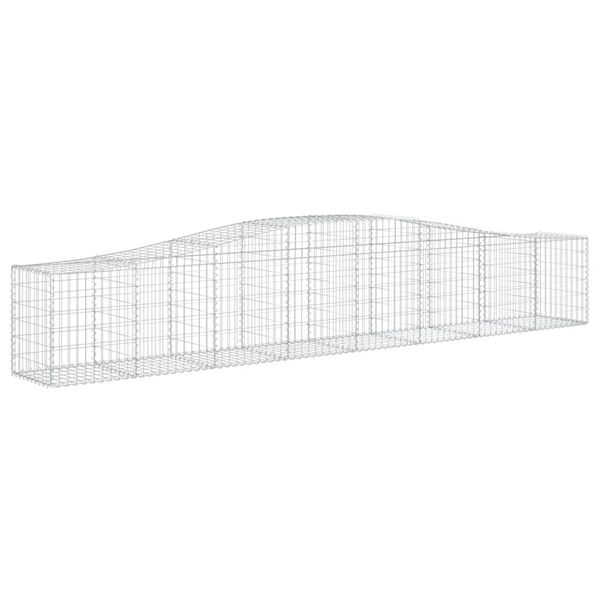 vidaXL íves horganyzott vas gabion kosár 400x50x60/80 cm