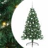 vidaXL Mesters&eacute;ges, előre vil&aacute;g&iacute;tott kar&aacute;csonyi fa Z&ouml;ld 120 cm PVC