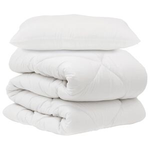 vidaXL Takar&oacute; szett p&aacute;rn&aacute;val 2 pcs Feh&eacute;r Mikrosz&aacute;l