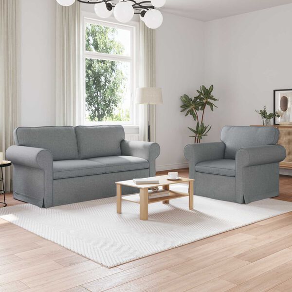 vidaXL Kanap&eacute; 2 pcs Vil&aacute;gossz&uuml;rke 175 x 82 x 80 cm sz&ouml;vet