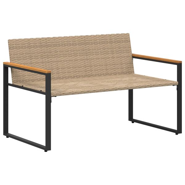 vidaXL pad p&aacute;rn&aacute;val Beige &eacute;s Kr&eacute;msz&iacute;nű 115 x 65 x 72 cm Rattan