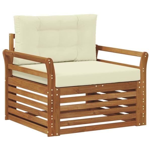 vidaXL K&uuml;lt&eacute;ri kanap&eacute; szett T&ouml;m&ouml;r ak&aacute;cfa &eacute;s poli&eacute;szter Term&eacute;szetes