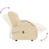 vidaXL 4 személyes krém szövet dönthető masszázsfotel pohártartóval