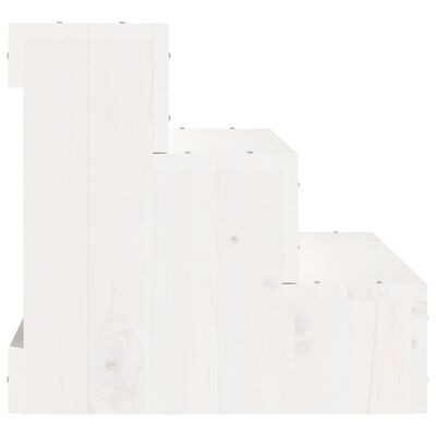 vidaXL tömör fenyőfa kisállat lépcső fehér 40 x 37,5 x 35 cm