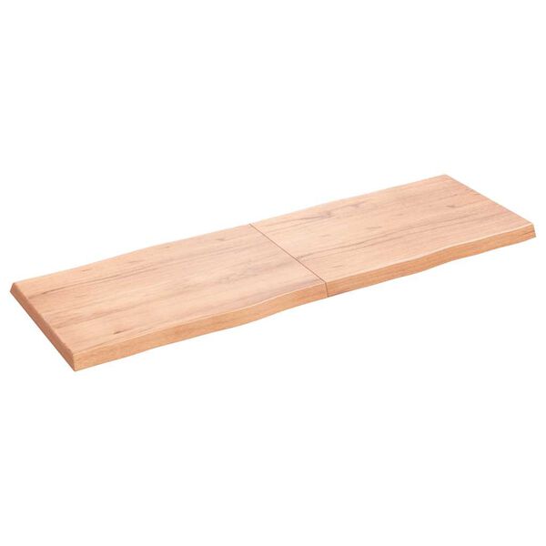 vidaXL vil&aacute;gosbarna kezelt t&ouml;m&ouml;r asztallap 180x60x(2-6) cm