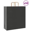 vidaXL 50 db fekete pap&iacute;rzacsk&oacute;k foganty&uacute;kkal 45x17x48 cm