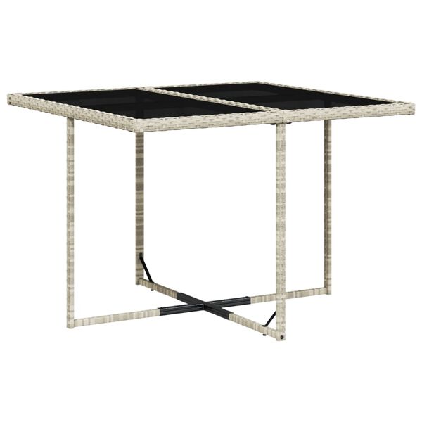 vidaXL 9r&eacute;szes vil&aacute;gossz&uuml;rke polyrattan kerti &eacute;tkezőgarnit&uacute;ra p&aacute;rn&aacute;val