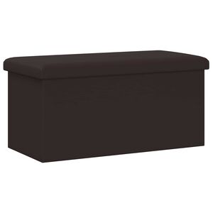 vidaXL &Ouml;sszecsukhat&oacute; t&aacute;rol&oacute;pad Barna 180 kg 80 L 77 x 38 x 38 cm PVC