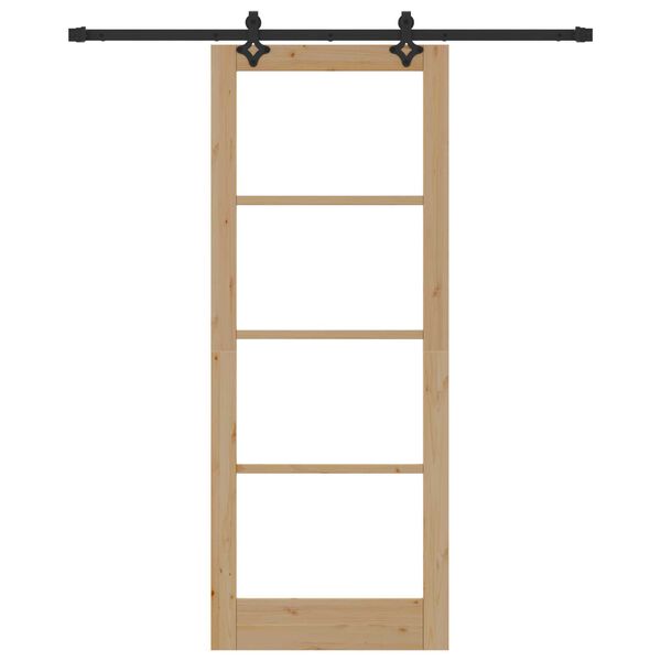 vidaXL Cs&uacute;sz&oacute; ajt&oacute; ORKDAL Term&eacute;szetes &eacute;s fekete 83 x 211 cm