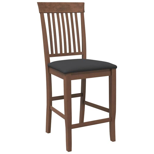 vidaXL 2 db barna tömörfa gumiból bárszékek párnákkal