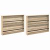 vidaXL Magazin &aacute;llv&aacute;ny 2 pcs Sonoma t&ouml;lgy 100 x 12 x 70 cm Faanyag