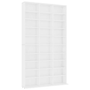 vidaXL feh&eacute;r szerelt fa CD-szekr&eacute;ny 102 x 23 x 177,5 cm