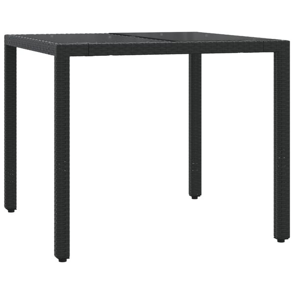 vidaXL 3 részes fekete polyrattan bisztrógarnitúra párnával